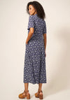 White Stuff Rua Print Jersey Midi Dress, Navy