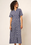 White Stuff Rua Print Jersey Midi Dress, Navy