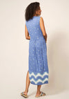 White Stuff Zoe Print Jersey Midi Dress, Blue