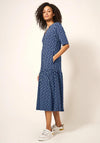 White Stuff Sabina Print Jersey Dress, Navy & Blue