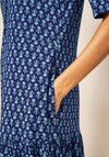 White Stuff Sabina Print Jersey Dress, Navy & Blue