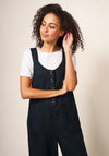 White Stuff Viola Linen Dungarees, Black