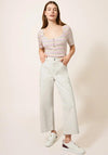 White Stuff Tia Wide Leg Cropped Jeans, Natural