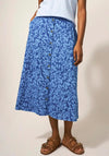 White Stuff Mora Print A Line Skirt, Blue