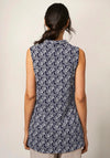 White Stuff Ember Sleeveless Long Print Top, Navy