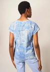 White Stuff Nelly Print Tunic Neck T-Shirt, Blue