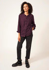 White Stuff Emilia Embroidered Shirt, Plum