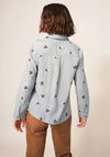 White Stuff Serena Embroidered Shirt, Grey