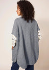 White Stuff One Size Leia Knit Cardigan, Grey