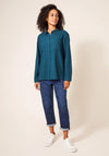 White Stuff Emilia Embroidered Shirt, Teal