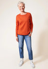 White Stuff Edie Soft Knit Sweater, Dark Orange