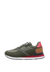 Xti Men's Mix Material Trainers, Khaki Multi