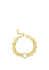 Absolute Diamante Double Link Bracelet, Gold