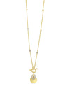 Absolute Diamante Disc Pendant Necklace, Gold