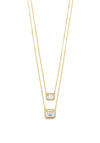 Absolute Opal & Diamante Disc Pendant Necklace, Gold