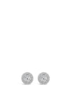 Absolute Sterling Silver Cubic Zirconia Circle Earrings, Silver