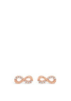 Absolute Stone Set Infinity Knot Earrings, Rose Gold