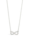 Absolute Stone Set Infinity Knot Necklace, Silver