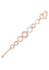 Absolute Rose Gold Linking Circles and Stone Bracelet, B2067MX