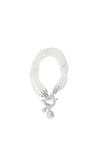 Absolute Silver White Beaded Bracelet, B2092SL