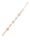 Absolute Circle and Crystal Link Bracelet, Rose Gold