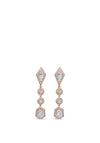 Absolute Rose Gold Diamond Stud Drop Earrings, E2035RS