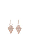 Absolute Rose Gold Pentagon Earrings, E2036RS