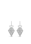 Absolute CZ Embellished Geometric Earrings, Silver