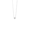 Absolute Pave Coin Disc Necklace, Silver