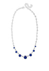 Absolute Silver Midnight Blue Stone Necklace, N2055MB