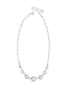 Absolute Silver Circular Diamante Cluster Necklace, N2055SL