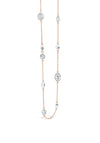 Absolute Rose Gold Silver Jewel Necklace, N2078MX