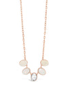 Absolute White Opal Drop Rose Gold Necklace, N2089RS