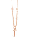 Absolute Rose Gold Long Tassel and Pink Pearl Necklace, N2090RS