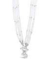 Absolute Silver White Pearl Necklace, N2092SL