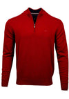 Andre Dalkey Half Zip Jumper, Merlot