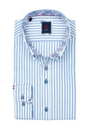 Andre Oliver Long Sleeve Stripe Shirt, Blue