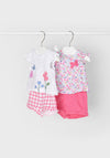 Mayoral Baby Girl 4 Piece Set, Pink Multi