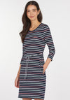 Barbour Womens Applecross Stripe Jersey Dress, Navy Multi