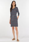 Barbour Womens Applecross Stripe Jersey Dress, Navy Multi