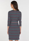 Barbour Womens Applecross Stripe Jersey Dress, Navy Multi