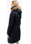 Barbour Womens Rosoman Quilted Long Coat, Navy