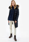 Barbour Womens Rosoman Quilted Long Coat, Navy