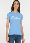 Barbour Womens Rebecca Logo T-Shirt, Sky Blue