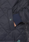 Barbour Womens Southport Reversible Quilted Jacket, Navy & Mint