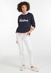 Barbour Womens Otterburn Sweatshirt, Navy & White