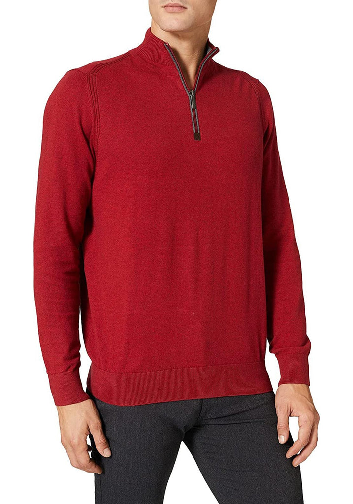 Mens red half zip cheap sweater