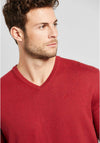 Bugatti V-Neck Sweater, Red