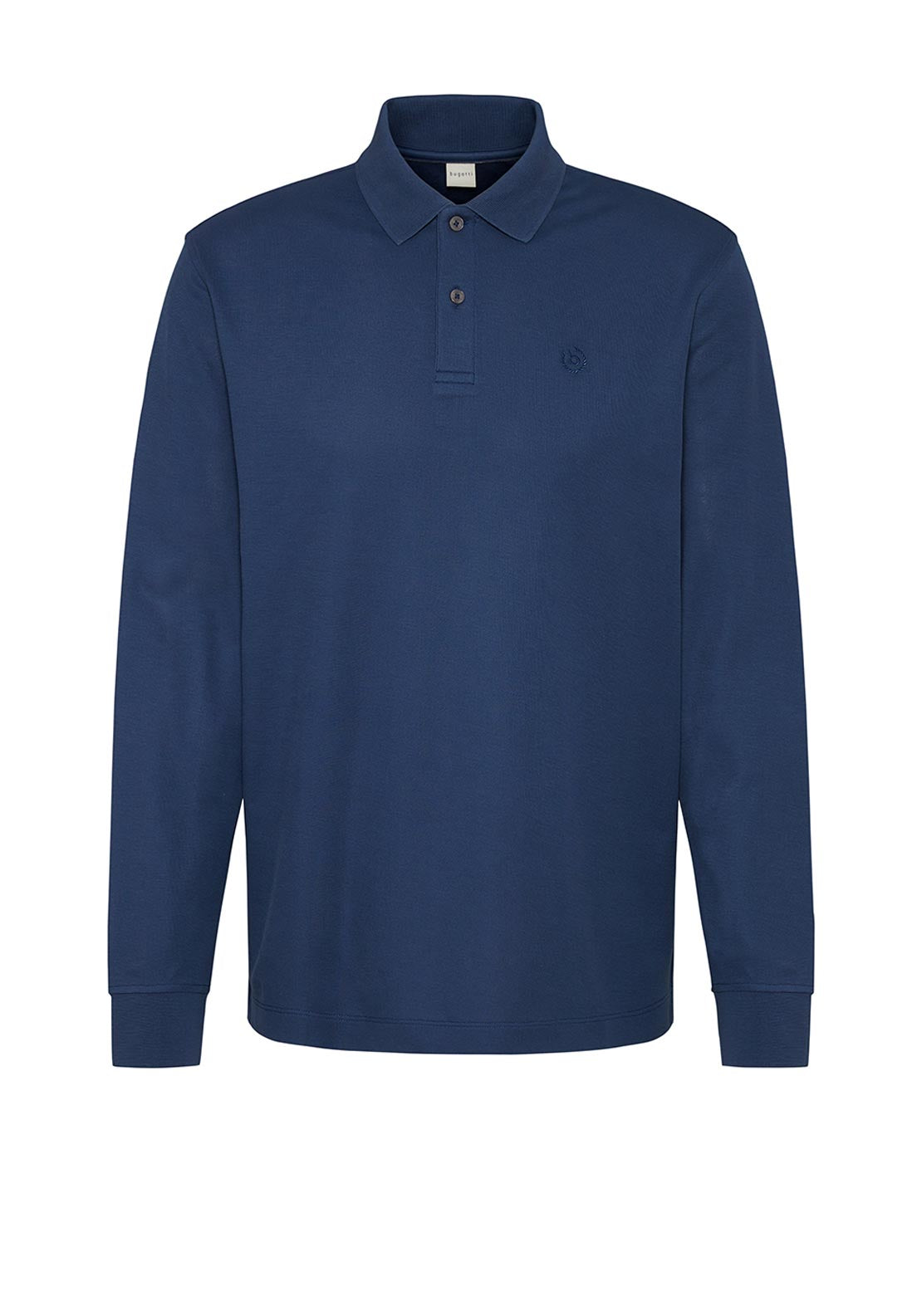 Bugatti Long Sleeve Polo Shirt, Blue - McElhinneys