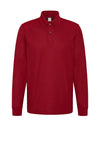 Bugatti Long Sleeve Polo Shirt, Red